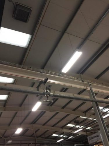 Commercial LED Lighting Installation in a warehouse